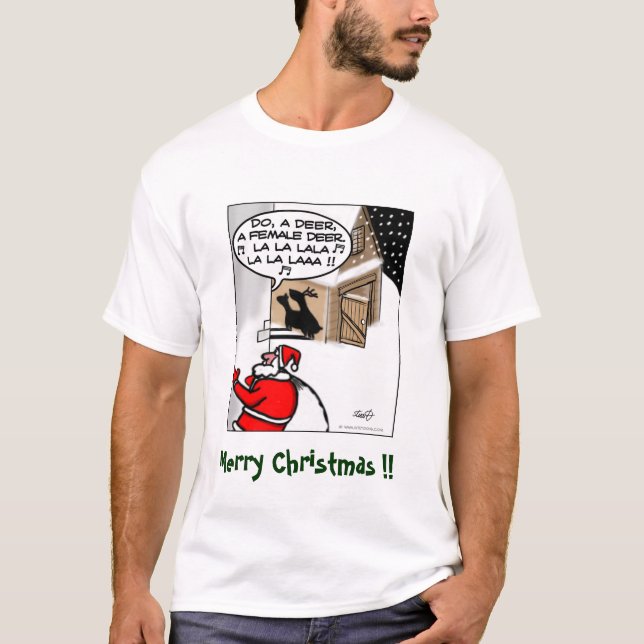 Funny Christmas Tee Shirt - Do A Deer (Front)