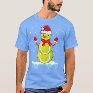 Funny Christmas Tennis Balls Santa Snowman T-Shirt