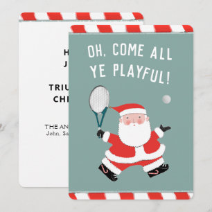 Funny Christmas Tennis Holiday Card