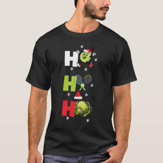 Funny Christmas Tennis Pyjamas Player Matching  T-Shirt