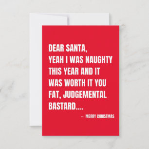 Funny Christmas  Thank You Card