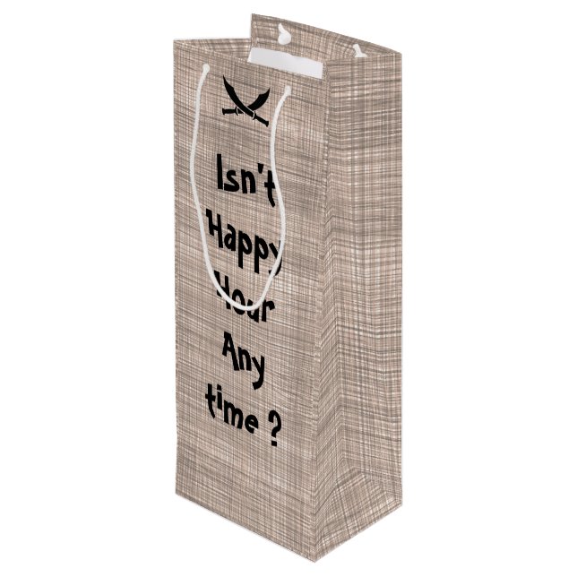 Funny Christmas Thanksgiving Wine Bag  Wine Tote (Back Angled)