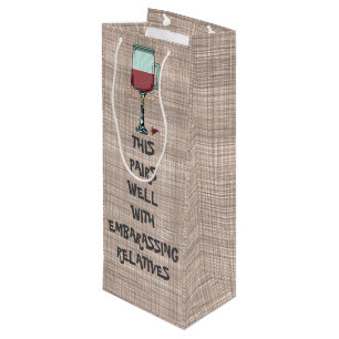 Funny Christmas Thanksgiving Wine Bag Wine Tote