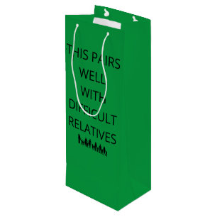 Funny Christmas Thanksgiving Wine Bag  Wine Tote