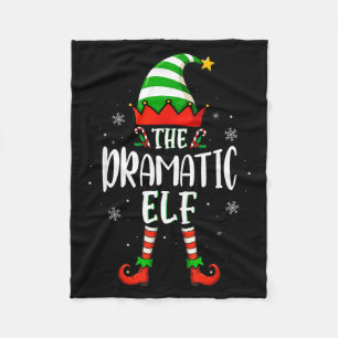 Funny Christmas The Dramatic Elf Family Matching X Fleece Blanket