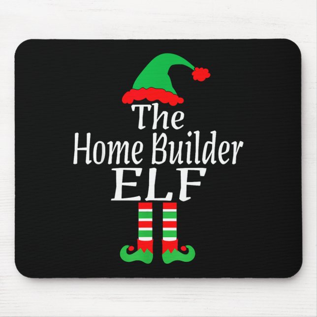 Funny Christmas The Home Builder Elf Developer Arc Mouse Mat (Front)