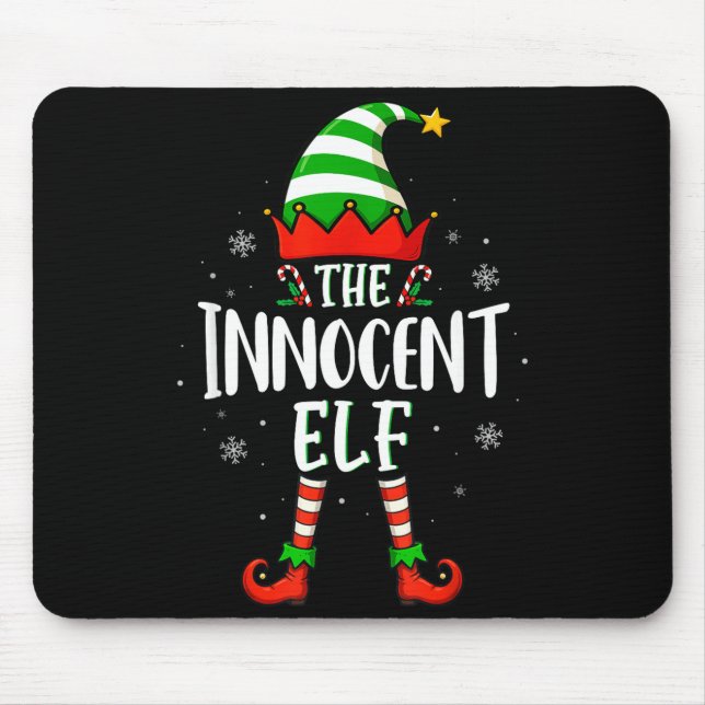 Funny Christmas The Innocent Elf Family Matching X Mouse Mat (Front)