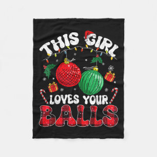 Funny Christmas This Girl Loves Your Humor Adult W Fleece Blanket