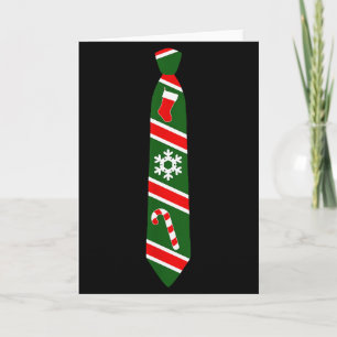 Funny Christmas Tie - Holiday Tuxedo Fun Tee Desig Card