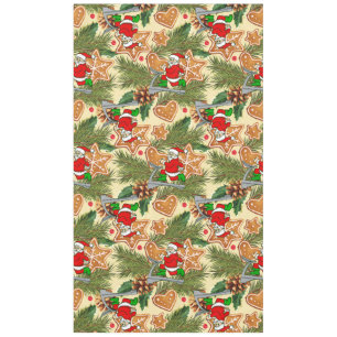 funny christmas treadmill santa cookies  tablecloth