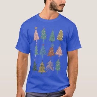 Funny Christmas Tree Boho Vintage Merry Christmas  T-Shirt