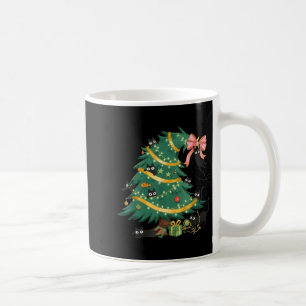 Funny Christmas Tree Cute Black Cat Matching Famil Coffee Mug
