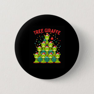 Funny Christmas Tree Giraffe Holiday Giraffes Sant 6 Cm Round Badge
