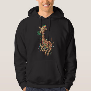 Funny Christmas Tree Giraffe Lover Gift Love Hoodie