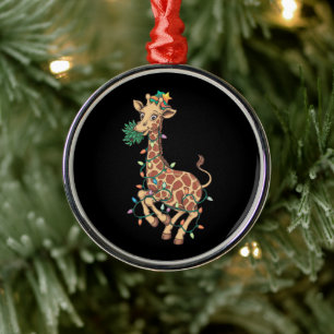 Funny Christmas Tree Giraffe Lover Gift Love Metal Tree Decoration