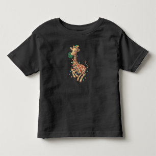 Funny Christmas Tree Giraffe Lover Gift Love Toddler T-Shirt