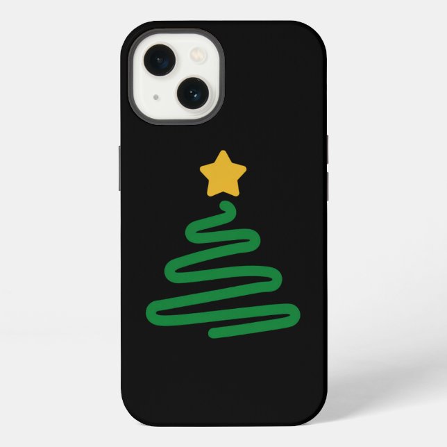 Funny Christmas Tree iPhone Case (Back)