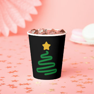 Funny Christmas Tree Paper Cups