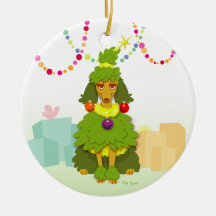 Funny Christmas Tree Poodle