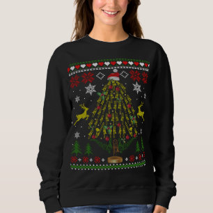 Funny Christmas Trombone Player Gifts Xmas Tree Ug Sweatshirt