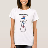 Funny Christmas Tshirts | Patriotic Frosty Snowman