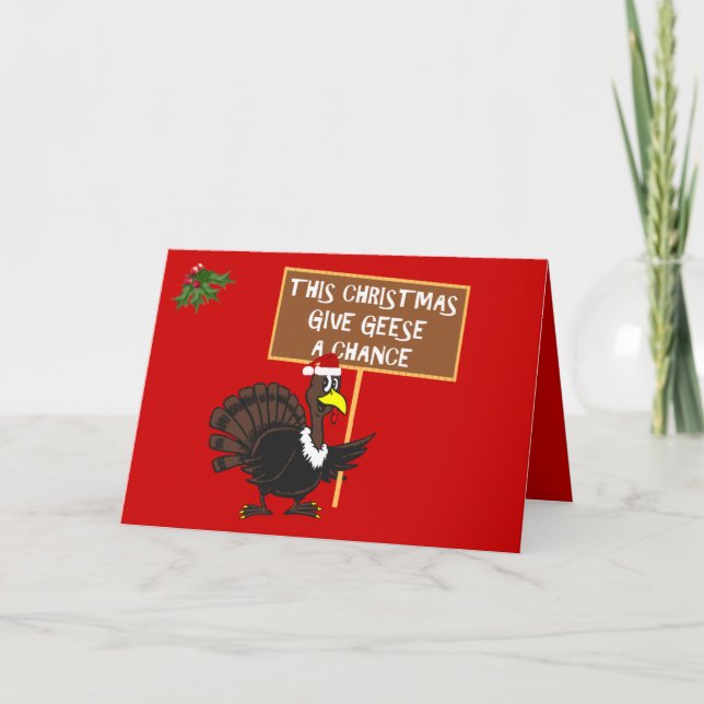 Funny Christmas Turkey Holiday Card (Front)