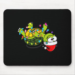Funny Christmas Turtle It's Fine I'm Fine Everythi Mouse Mat