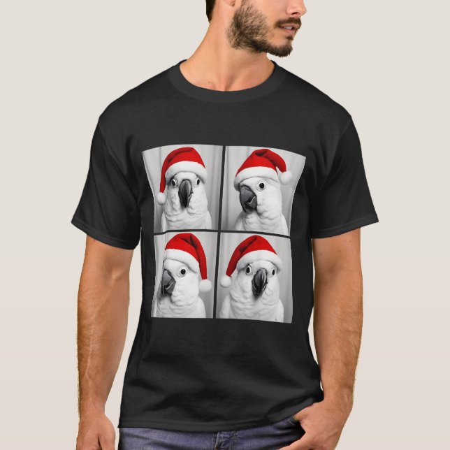Funny Christmas Umbrella Atoo Santa Photo Booth Pa T-Shirt (Front)