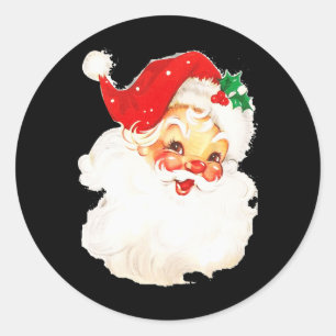 Funny Christmas Vintage Santa St Nicholas Toddler  Classic Round Sticker