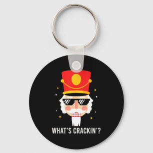 Funny Christmas Whats Crackin Nutcracker Men Kids Key Ring