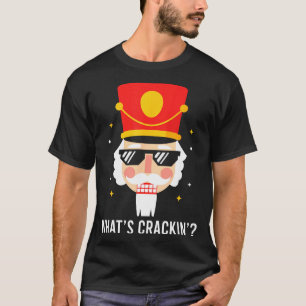 Funny Christmas Whats Crackin Nutcracker Men Kids  T-Shirt