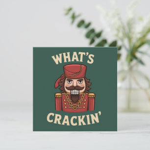 Funny Christmas What's Crackin' Nutcracker Xmas Holiday Card