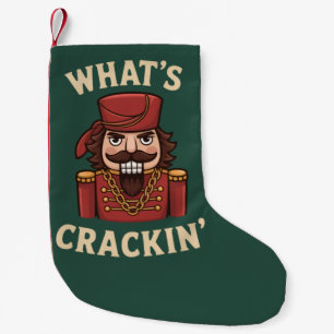 Funny Christmas What's Crackin' Nutcracker Xmas Small Christmas Stocking