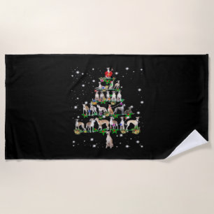 Funny Christmas Whippet Dog Lovers Gift Essential Beach Towel