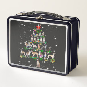 Funny Christmas Whippet Dog Lovers Gift Essential Metal Lunch Box