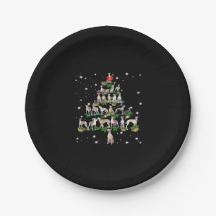 Funny Christmas Whippet Dog Lovers Gift Essential  Paper Plate