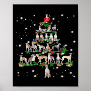 Funny Christmas Whippet Dog Lovers Gift Essential Poster