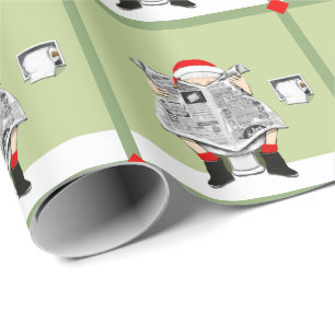 Funny Christmas White Elephant Gift Wrapping Paper