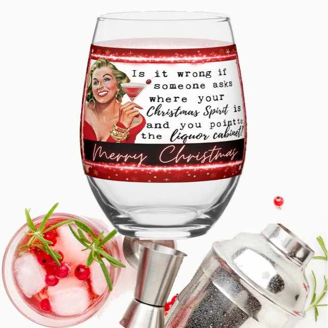 Funny Christmas Wine Glass Retro Best Friend Liqou (Creator Uploaded)