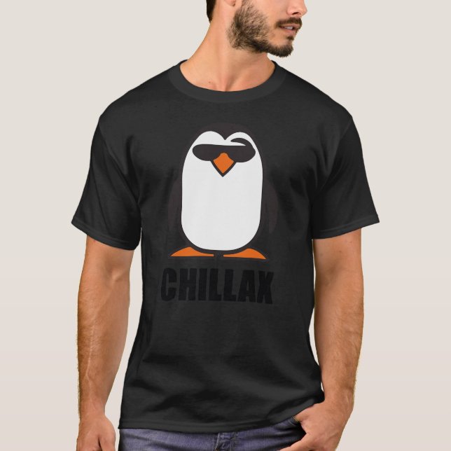 Funny Christmas Winter Penguin shirts, puns, Chill T-Shirt (Front)