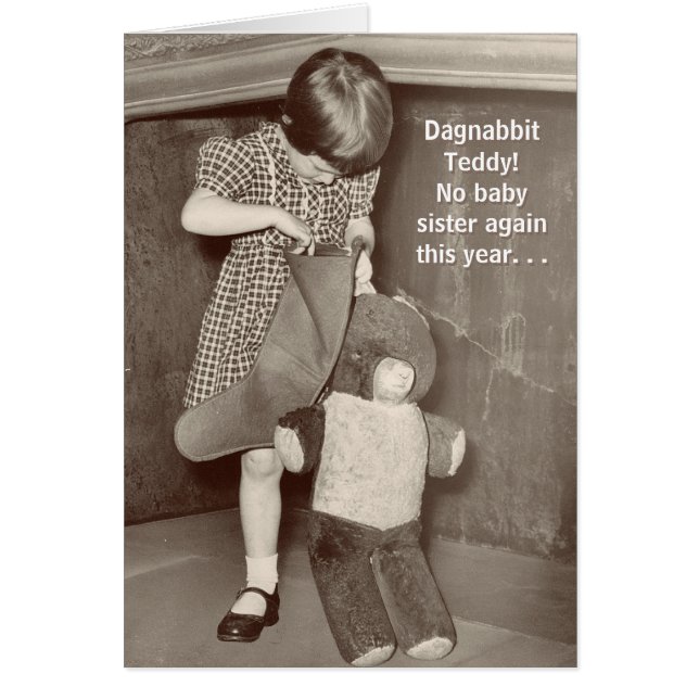 Funny Christmas Wish for a Baby Sister (Front)