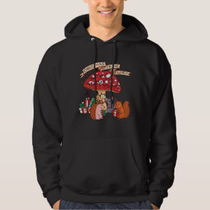 Funny Christmas with Mushroom Squirrel Mouse and M Hoodie