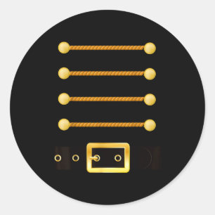 Funny Christmas With Nutcracker Costume  Classic Round Sticker