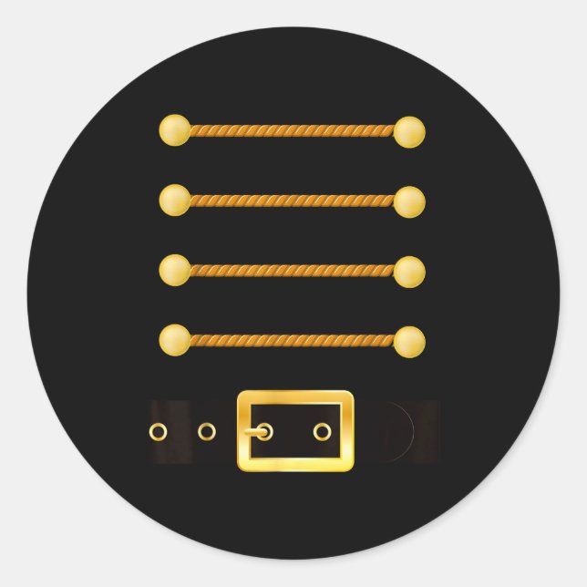 Funny Christmas With Nutcracker Costume  Classic Round Sticker (Front)