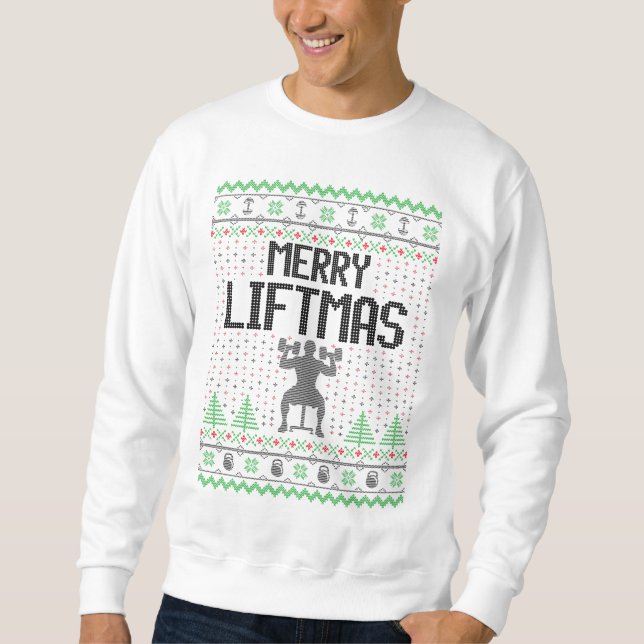 Funny Christmas Workout Sweatshirt (Front)