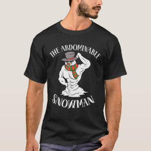 Funny Christmas Workout Xmas Abominal Snowman Abdo T-Shirt