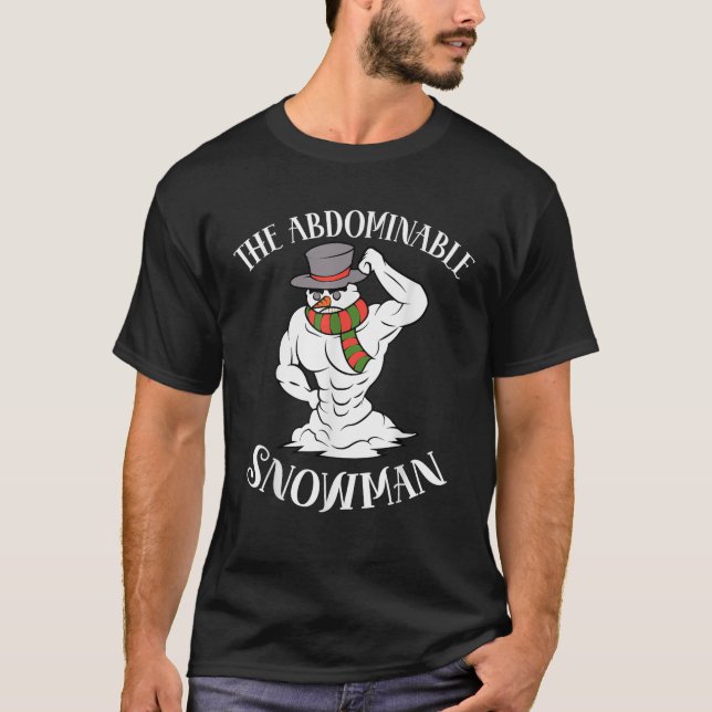 Funny Christmas Workout Xmas Abominal Snowman Abdo T-Shirt (Front)