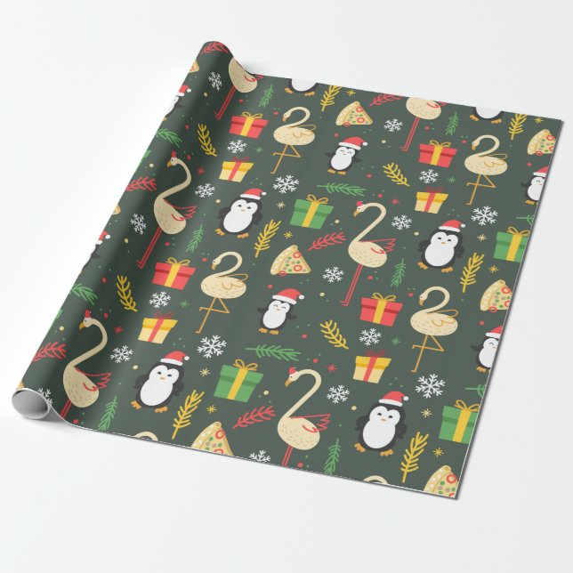 Funny Christmas Wrapping Paper (Unrolled)