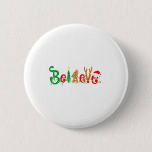 Funny Christmas Xmas Bigfoot Believe Sasquatch In  6 Cm Round Badge