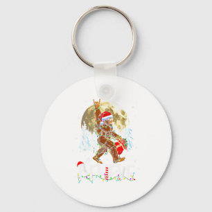Funny Christmas Xmas Bigfoot Believe Sasquatch In  Key Ring